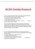 ATI RN Nutrition Practice B proctored 2023/2024