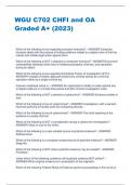 WGU D027 EXAM 2023 WITH 100% CORRECT  ANSWERS GRADED A
