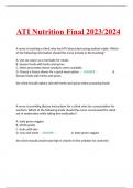 ATI Nutrition Final 2023/2024