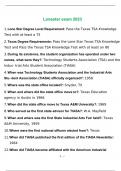 Lone Star Exam Questions and Answers 2023 with complete solution