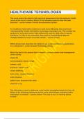 HEALTHCARE TECHNOLOGIES&vert;UPDATED&VERIFIED&vert;100&percnt; SOLVED&vert;GUARANTEED SUCCESS