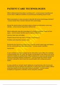 PATIENT CARE TECHNOLOGIES&vert;UPDATED&VERIFIED&vert;100&percnt; SOLVED&vert;GUARANTEED SUCCESS
