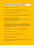PATIENT CARE TECHNOLOGIES&vert;UPDATED&VERIFIED&vert;100&percnt; SOLVED&vert;GUARANTEED SUCCESS