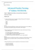 Advanced Practice Nursing, th 6 Edition TESTBANK