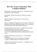 BUS 201- Exam #1 Questions With Complete Solutions
