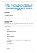 SHADOW HEALTH UNCOMPLICATED DELIVERY  DAANIS LA FONTAINE &lpar;SOLVED BY EXPERT  100&percnt; SCORE&rpar; NEWLY UPDATED 2023-2024  AGRADE 