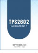 TPS2601 ASSIGNMENT 2 SEMSTER 2 2023