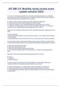 ATI SM 3&period;0&colon; Mobility study review exam update solution 2023
