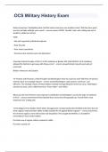 OCS Military History Exam 2023 with 100&percnt; correct answers