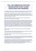 TSC&comma; CSP AMERICAN STAFFING ASSOCIATION STUDY GUIDE QUESTIONS AND ANSWERS