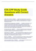 ETA CPP Study Guide Questions with Correct Answers
