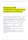 Electronics ETA Certification Practice Exam Questions and Answers
