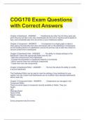 COG170 Exam Questions with Correct Answers