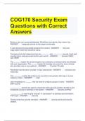 COG170 Security Exam Questions with Correct Answers