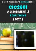 CIC2601 Assignment 2 (ANSWERS) Semester 1 2023