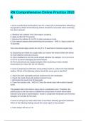 RN Comprehensive Online Practice 2023 A VERIFIED QUESTIONS AND ANSWERS