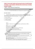 Public Community Health and Nursing Practice 2nd ED Savage Test Bank Latest Updates 2023Question And Answers Already  Graded A Grade&period;