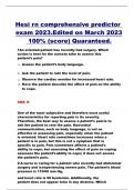 Hesi rn comprehensive predictor  exam 2023&period;Edited on March 2023 100&percnt; &lpar;score&rpar; Quaranteed&period;