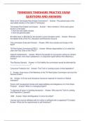TENNESSEE TIMESHARE PRACTICE EXAM QUESTIONS AND ANSWERS