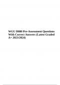 WGU D080 Pre-Assessment Review Questions With Correct Answers Latest 2023&sol;2024 Graded A&plus; 