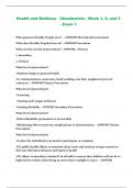 Health and Wellness - Chamberlain - Week 1&comma; 2&comma; and 3 - Exam 1