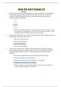 HESI PN EXIT EXAM V3 2022&sol;2023 &comma; Questions And Verified Answers 