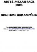 ABT1519 EXAM PACK 2023