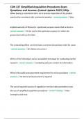 CON 237 Simplified Acquisition Procedures Exam Questions and Answers &lpar;Latest Update 2023&rpar; 24Qs