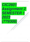 CIC2601  Assignment 2  SEMESTER 1  2023  &lpar;779306