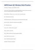 USPS  421 Window Clerk &vert; 419 Questions and Answers with complete solution &vert; updated