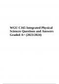 WGU C165 Integrated Physical Sciences: Final Exam Questions and Answers (Latest Graded A+ 2023/2024)