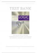 TEST BANK FOR CONCISE INTRODUCTION TO LOGIC