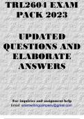 TRL2604 EXAM PACK 2023