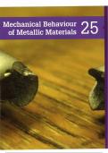 Unit 25 - Mechanical Behaviour of Metallic Materials -Revision Guide for distinction Grade Assignments