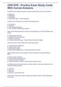 CDR DTR - Practice Exam Study Cards With Correct Answers&period;