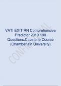 RN VATI COMPREHENSIVE PREDICTOR EXIT EXAM 2019. Questions with 100 %verified Correct ANSWERS. A+ ULTIMATE GUIDE 
