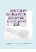 2020/2021 PN Hesi Exit V3 139  questions and  answers updated  2023