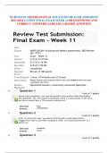 NURS 6512 FINAL EXAM / NURS 6512N-34 ADVANCED HEALTH ASSESSMENT  LATEST FINAL EXAM WEEK 11 WITH ALL 100 QUESTIONS AND  CORRECT ANSWERS ALREADY GRADED A+|NEWEST 2024