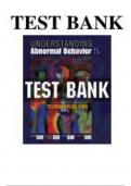 Test bank for Understanding Abnormal Behavior 11th Edition&comma; Sue&colon; ISBN-10 9781305088061 ISBN-13 978-1305088061&comma; A&plus; guide&period;