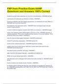 FNP from Practice Exam AANP Questions and Answers 100&percnt; Correct 