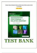 Complete Test Bank Bontrager’s Textbook of Radiographic Positioning and Related Anatomy 9th Edition Lampignano Questions & Answers with rationales (Chapter 1-20): ISBN-10 9780323399661 ISBN-13 978-0323399661, A+ guide.