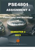 PSE4801 ASSIGNMENT 4 DETAILED SOLUTIONS  ( SEMESTER TWO 2023)