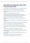 MLS ASCP Chemistry Exam With 100&percnt; Correct Answers 2023