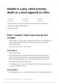 A Level Essay Plan: Doubt in Shakespeare’s Hamlet