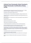 Critical Care Paramedic &lpar;Kyle Faudree's Flight Paramedic Certification&rpar; Study Guide