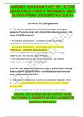  NSG403  100 NEURO NCLEX LATEST EXAM QUESTIONS & ANSWERS BEST GUARANTEED 20222023 RATED A&plus;