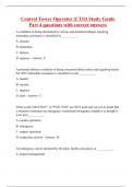 Control Tower Operator (CTO) Study Guide Part 4 questions with correct answers