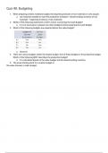 ACCT 2302 Managerial Accounting: Quiz #8 & Ch 8 Homework