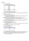 ACCT 2302 Managerial Accounting: Quiz #3 & Ch 3 Homework