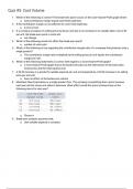 ACCT 2302 Managerial Accounting: Quiz #5 & Ch 5 Homework